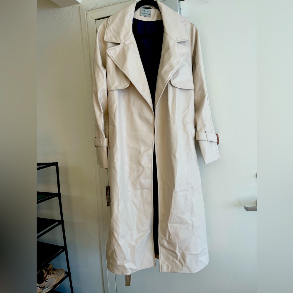 Long leather coat